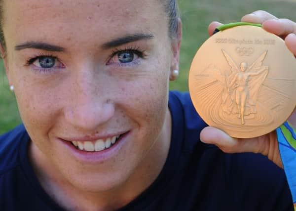 Maddie Hinch GB Womens Hockey Gold Medal winner (Photo by Jon Rigby) SUS-160827-092902008