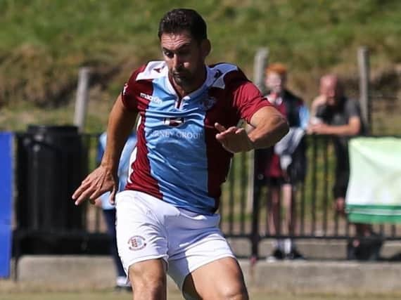 Jay May scored his fourth goal in three days to seal Hastings United's 2-0 win at home to East Grinstead Town. Picture courtesy Scott White