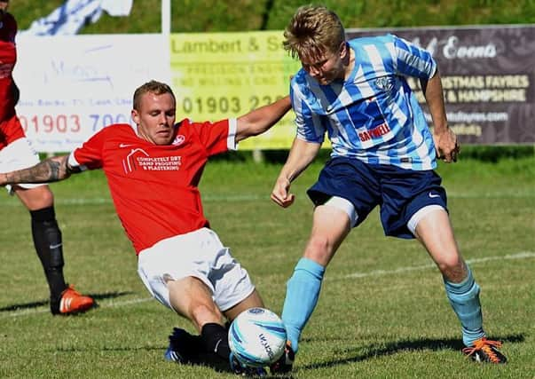 Ryan Storrie scored Worthing United's opener at Shoreham