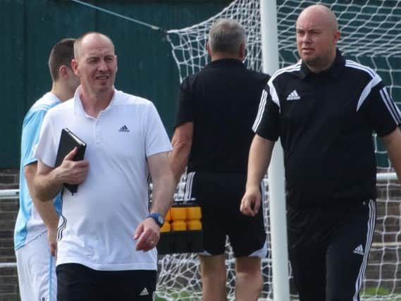 Bexhill United joint managers Nigel Kane (left) and Ryan Light. Picture courtesy Mark Killy