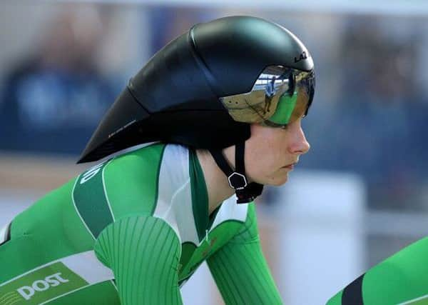 Katie-George Dunlevy competing at the World Paracycling Track Championships in Italy SUS-160504-112129002