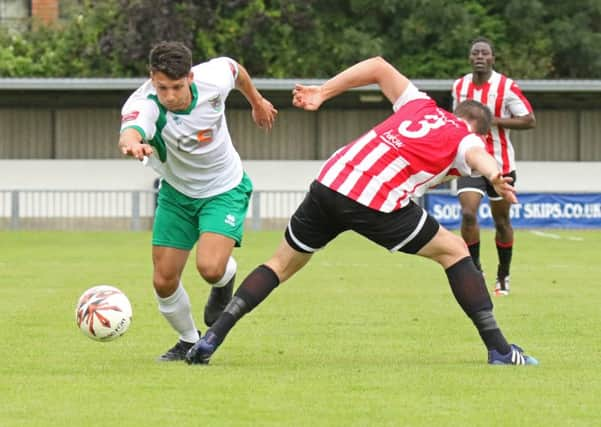 Alex Parsons pulled one back at Harlow for Bognor / Picture by Tim Hale