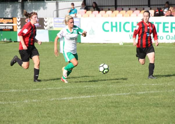 Cherelle Khassal was the hat-trick hero for Chi ladies / Picture by John Holden