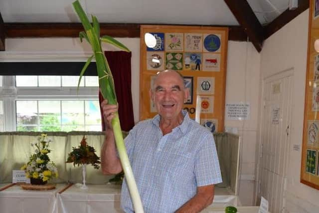 Ron Sullivan with his winner in the fruit and vegetable section