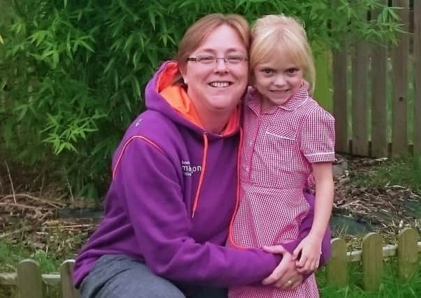 Helen Spandley with six-year-old daughter Gabby