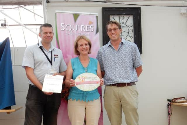 Gill Ion and Ken Butler won a prize for their allotment, on Amberley Road