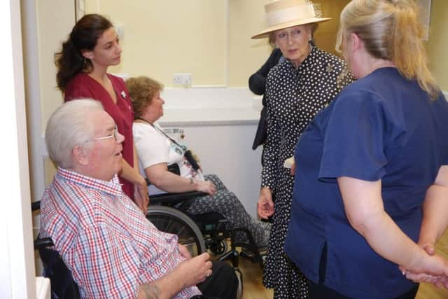 HRH Princess Alexandra meets QAHH resident, Patrick Coffey