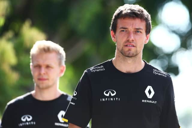 Jolyon Palmer (GBR) Renault Sport F1 Team with team mate Kevin Magnussen (DEN) Renault Sport F1 Team. Malaysian Grand Prix, Friday 30th September 2016. Sepang, Kuala Lumpur, Malaysia. NNL-160410-162851002