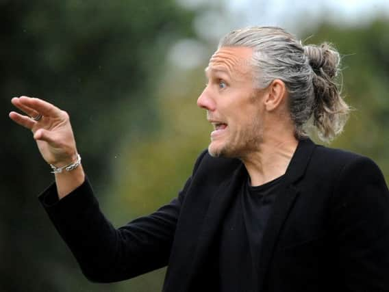 Jimmy Bullard giving instructions at Burgess Hill