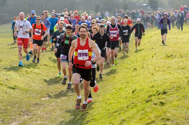 Runners start this year's marathon. Chris Gilbert, number 174, was first to cross the finish line. Photograph courtesy of James McCauley