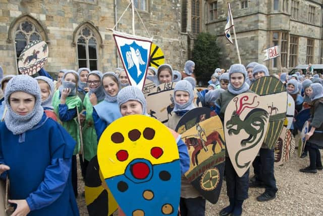 Hastings Week: 1066 march down Battle High Street. Photo by Frank Copper. SUS-161015-062228001