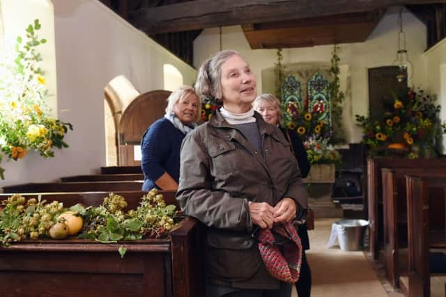 Flower Festival

Wiggonholt Church Flower Festival.
Pictured is Nancy Manire from Memphis,USA. 
Wiggonholt, Pulborough, West Sussex. 


Picture: Liz Pearce 30/09/2016

LP1600934 SUS-160930-230713008