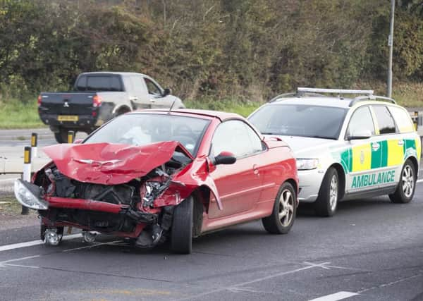 A spokesman from Sussex Police said both drivers have minor injuries. Picture by Eddie Mitchell.