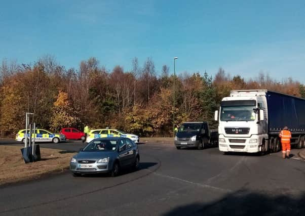 Broekn down lorry on A24.