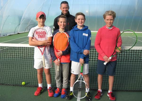 The semi-finalists in Chichester R&FC's latest tennis tournament