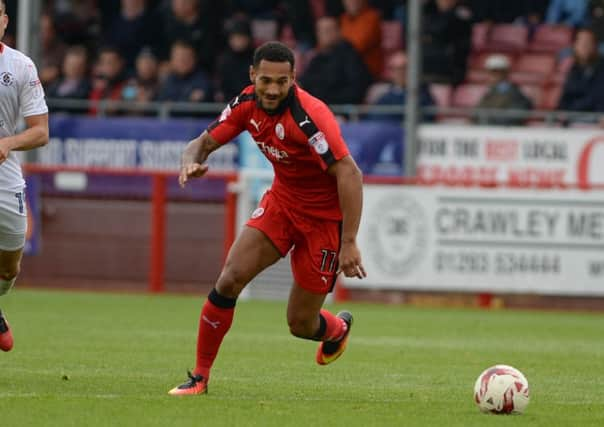 Jordan Roberts. Crawley v Luton. Picture by Phil Westlake SUS-160918-190833001