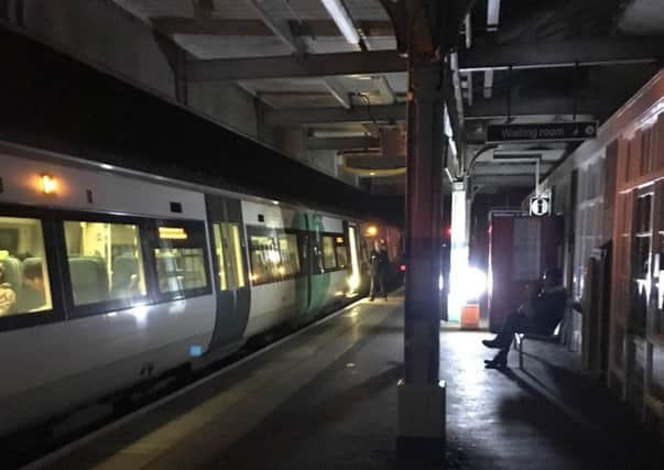 Barnham Railway Station was without lights for some time