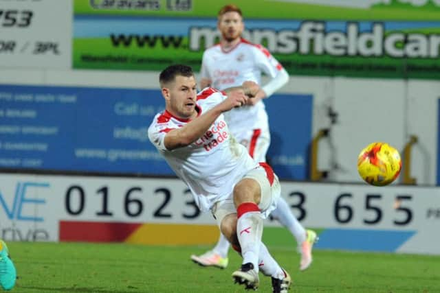 James Collins. Mansfield Town v Crawley Town. SUS-161122-141445001