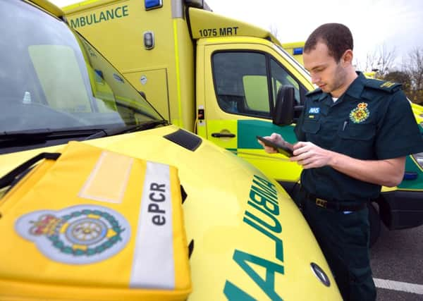 Mike Earl, SECAmb paramedic, South East Coast Ambulance Services NHS Foundation Trusts (SECAmb) innovative electronic Patient Clinical Record (ePCR) project is being rolled out across the Trusts region following successful trials in Thanet, Kent. SUS-161125-122742001