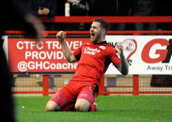 football. Crawley Town FC v Grimsby. Crawley go 1-0 up.  Pic Steve Robards  SR1634667 SUS-161127-161311001