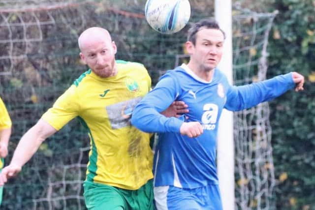 Westfield forward Asher Grindle tussles for possession. Picture courtesy Joe Knight