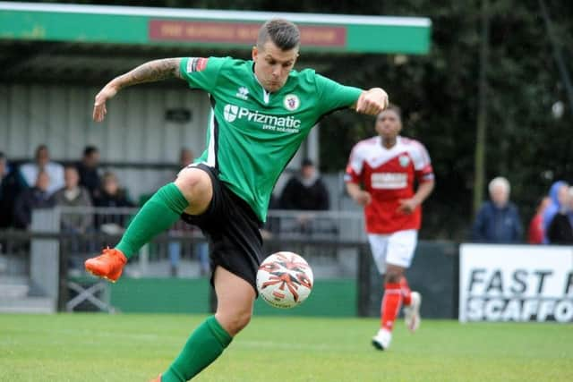 Dean Cox in action for Burgess Hill Town.