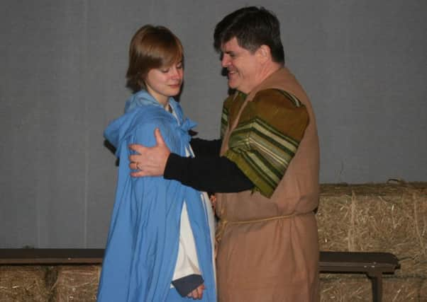 Mary (Holly Leggett) and Joseph (Jeremy Nurse).  Picture by Joe Mott