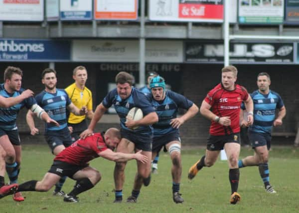 Chichester on the attack against Colchester / Picture by Alison Tanner