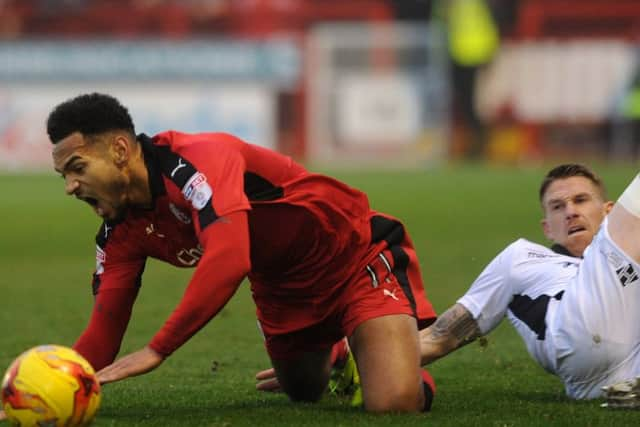 Tempers flair in Crawley Town's match against Newport County (Photo by Jon Rigby) SUS-161217-193541008