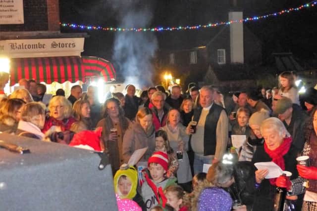 Hundreds gathered for the annual carols around the tree event in Balcombe on Saturday (December 17). Picture: Malcolm Thomason