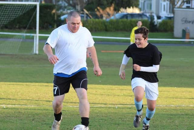 Action from the memorial match at The Polegrove. Picture courtesy Dale James