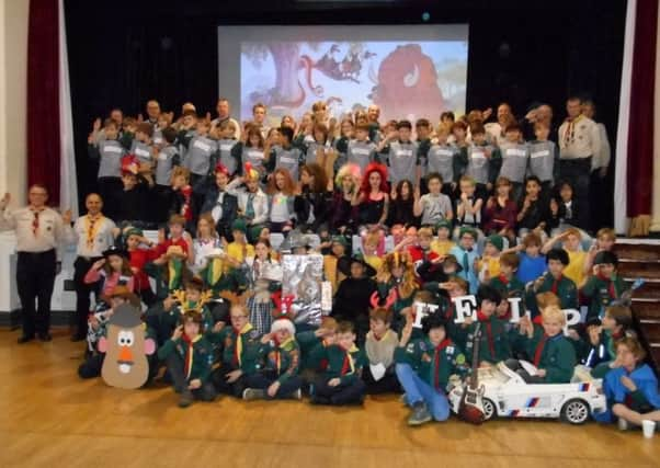 All the Cub Scouts who were performing