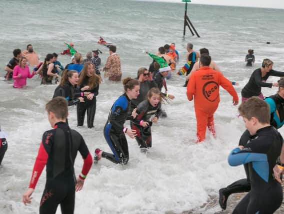 Dippers braving the cold for New Year's Day