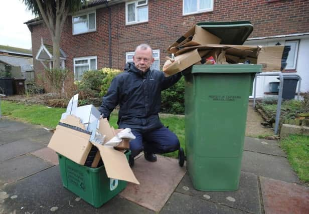 Ian Ranger outside his home in Nutbourne Close, Eastbourne (Photo by Jon Rigby) SUS-170501-113926001