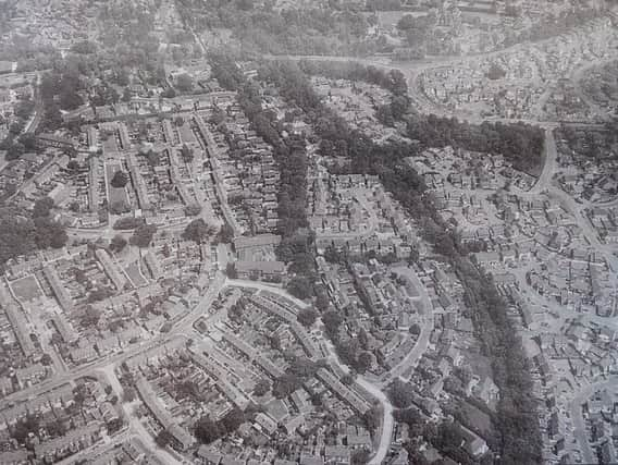 An aerial view of Maidenbower in 1997