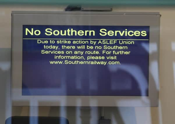 WORTHING STATION - RAIL STRIKE 10-1-17