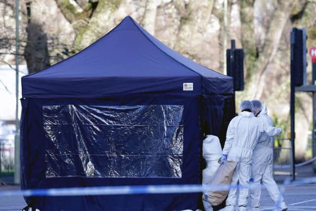 Police at Old Steine after a fatal hit and run in Brighton (Photograph: Eddie Mitchell)