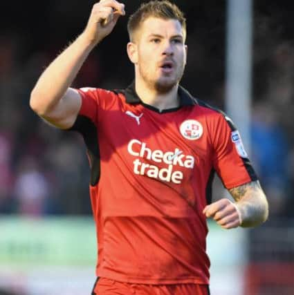 James Collins celebrates scoring against Hartlepool. Picture by PW Sporting Photography SUS-170114-185831001