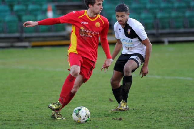 Action from Newhaven v Pagham. Picture by Jon Rigby