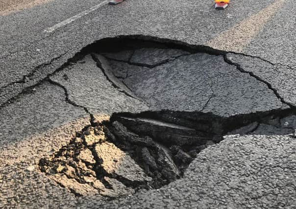 Sinkhole in East Grinstead.