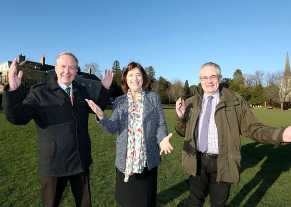 Ian Rideout from Plumpton College, Cllr Gill Mitchell, of Brighton & Hove City Council and Trevor Beattie and South Downs National Park Authority. SUS-171001-150721001