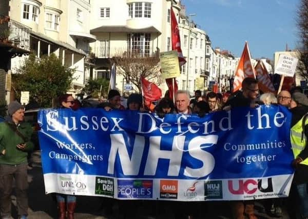 Shadow chancellor John McDonnell leading the march