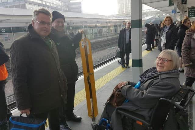 Tim Loughton with Anne Bates at East Croydon station