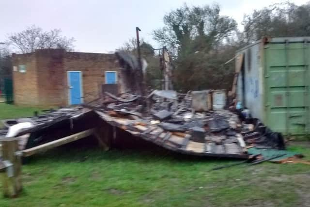 Aldwick Cricket Club following the blaze. Pic: Jim Smith