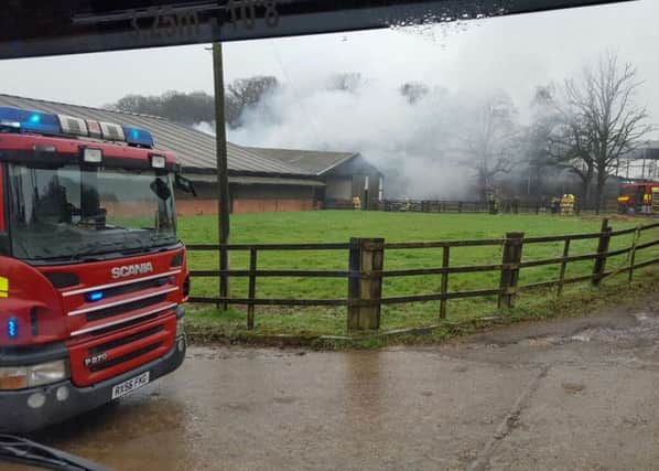 Firefighters tackle blaze in Ewhurst.