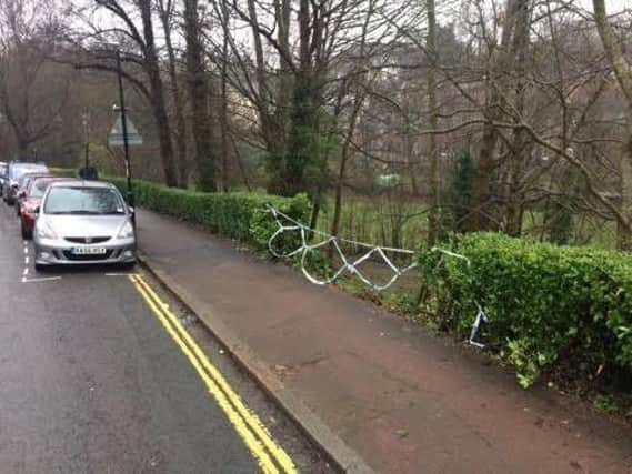 Car crash scene The Avenue Lewes SUS-170102-142326001