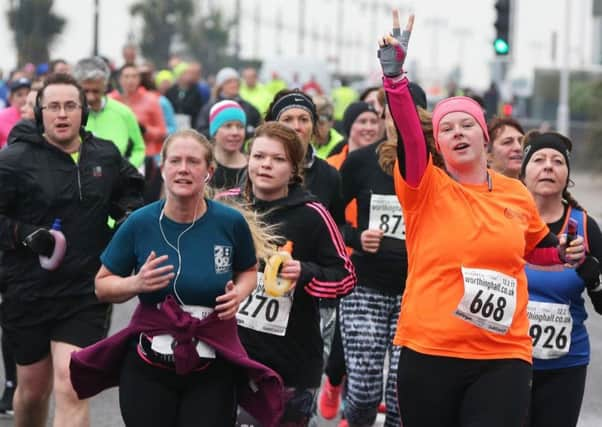 Runners take on the Worthing Half Marathon. Photo by Eddie Mitchell.