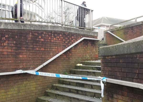 The underpass, where the woman was found, was closed off