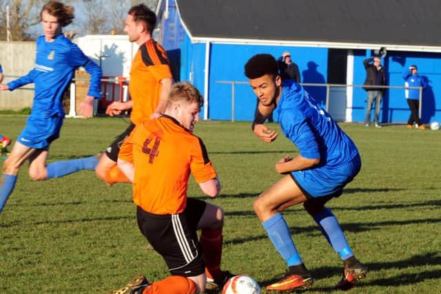 Action from Selsey's win over Midhurst / Picture by Kate Shemilt