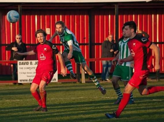 Andy Chick (furthest left) wasted a glorious chance for Wick on Saturday. Picture by Tommy McMillan